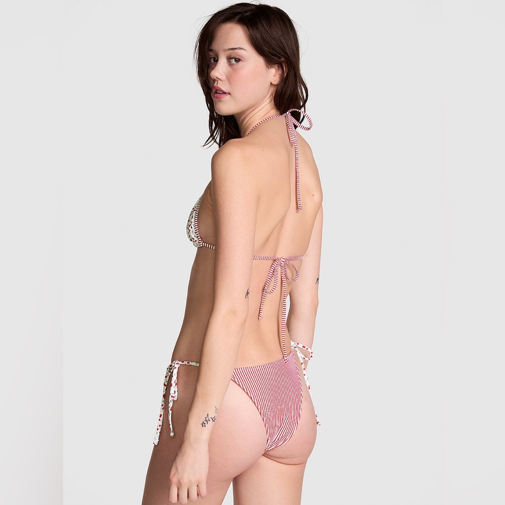 NWT Frankie’s Bikinis Cape May Top & Rosemary Bottom Bikini Cherry Candy Size M - Picture 2 of 3